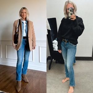 Mother The Outsider Bootcut Denim Jeans Deja Vu Medium Wash Women’s